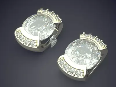 Luxury Brooches With Sophisticated Diamond CAD 3091 3D print model