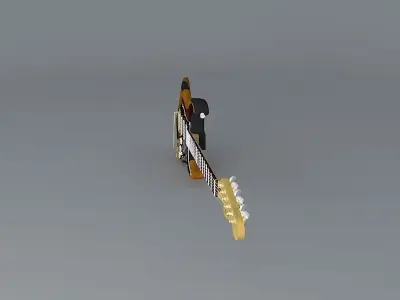 Stevie Ray Vaughan guitar Free 3D model