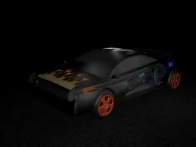 racing car Low-poly 3D model