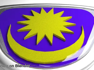 Crest Logo Proton Car classic design 3D model