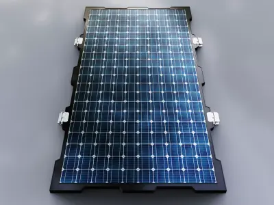 320W 1950x950x35mm New Frame Solar Panel 3D model