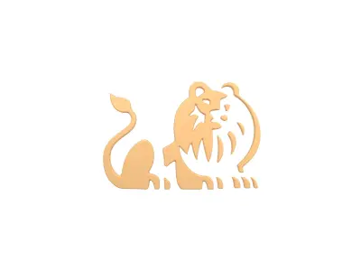 Lion Emblem v4 001 Low-poly 3D model