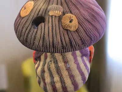  Mushroom Creature Plush Low-poly 3D model