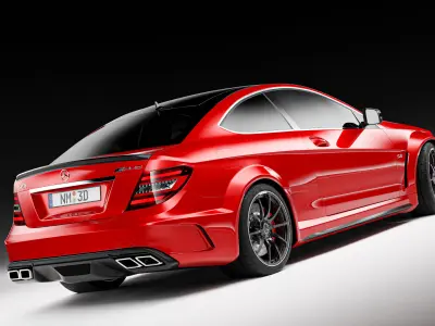 Mercedes Benz C63 AMG Black Series 2012 3D model