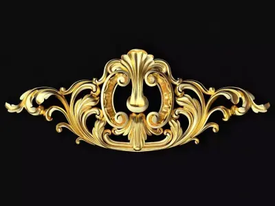 Central decor ornament for furniture 3D model 503