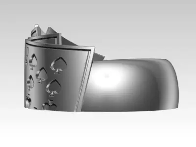 Poker Star Playing cards sport casino gambling king ring 3D print model