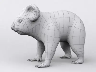 3D KOALA BEAR Low-poly 3D model
