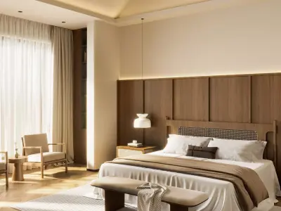 Modern Bedroom 3D Model 3D model