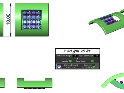 Pendant Earrings combo - 336 3D print model