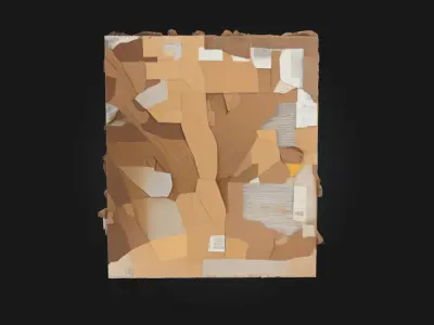 Cardboard Masterpiece  Creativity in Corrugated Form 3D model