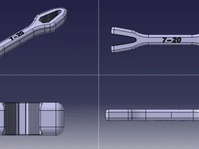 French ring wrench 3D print model