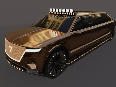 Limousine Car 3D model