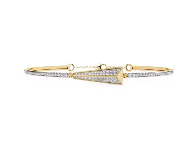 Luxury Gold Diamond Bracelet High Jewelry 3D print model