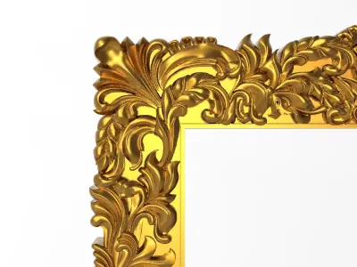 Carved Picture Frame 3D model 22