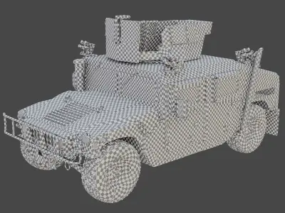 Hummer Humvee M1151 detailed military vehicle 3D model