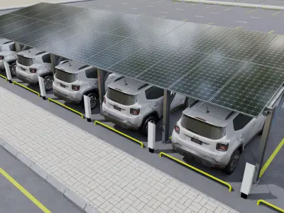 Solar Carport Type 2 3D model