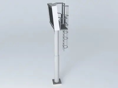 Roadside VMS type A Free 3D model