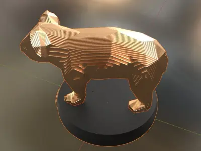 Parametric Koala Low-poly 3D model