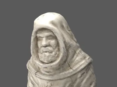 Monk Statue 3D model