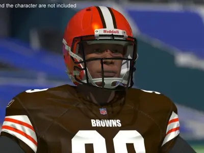 Cleveland Browns American Football Helmet 3D model