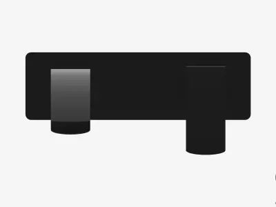 Wall Mixer Set - Luxury - Rapid - Bath - 280 Low-poly 3D model