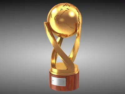 Gold Cup Low-poly 3D model