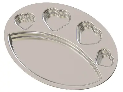 Premium Oval Heart Plate 3D print model