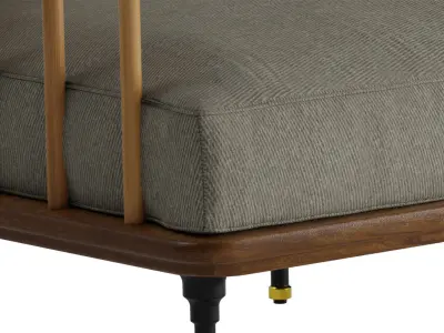 Grey Cushion Armchair 3D model