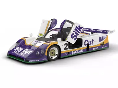Jaguar XJR-9 Silk Cut Racing 1988 HQ 3d model 3D model
