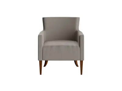 Linen Highback Bucket Chair 3D model