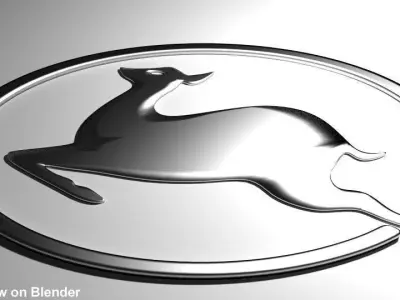 Button Logo Perodua Kancil Car 3D model
