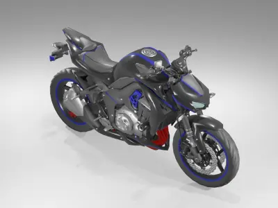 Bike Z1000  Low-poly 3D model