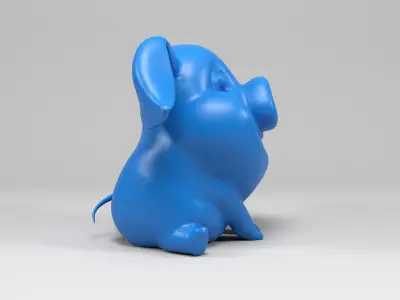 Funny pig 3D print model