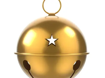 Christmas Bell PBR Low-poly 3D model
