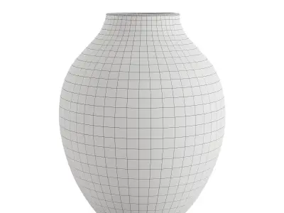 Uneven ceramic vase 3D model