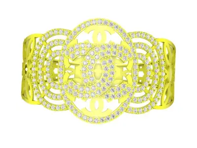 A6442 Luxury Diamond Women Bangle 3D print model