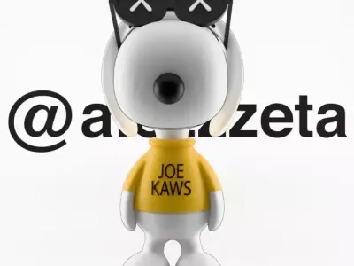 Kaws Snoopy x Woodstock Textured Low-poly 3D model