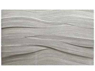 Wall art Marlene by Palecek Wave rattan decor 3D model