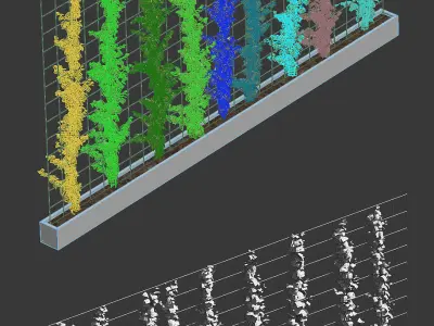Vertical plant partition 3D model