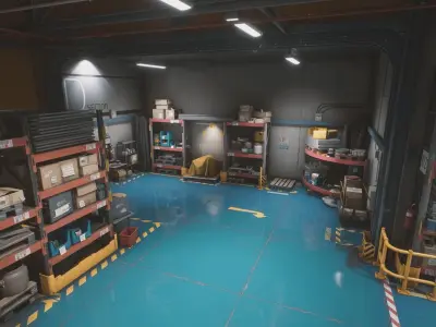 Storage House Set - Unreal Engine Asset Pack Low-poly 3D model