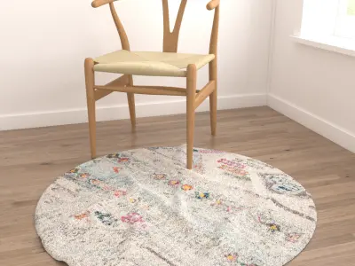 Round Rug Set 125 3D model