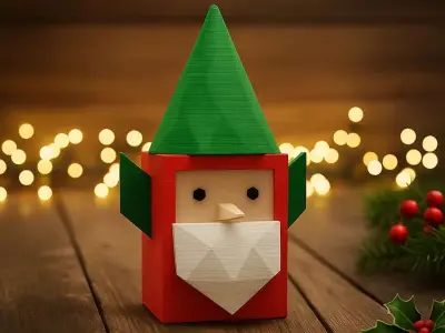 Christmas elf paper craft 3D print model