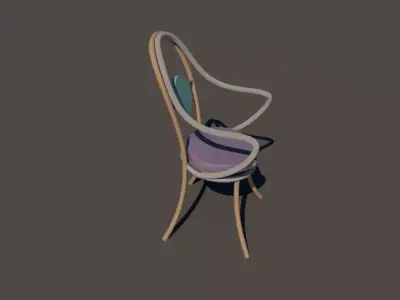 Chair Low-poly 3D model get