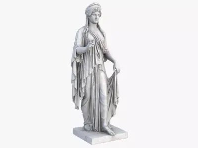 Hope Antique Statue - Old Granite Low-poly 3D model