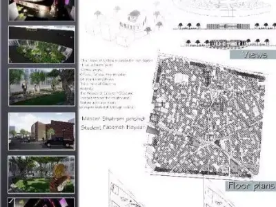 Two-dimensional project of the House of Culture 3D model