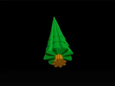 christmas tree with ribbon assembly model 3D print model