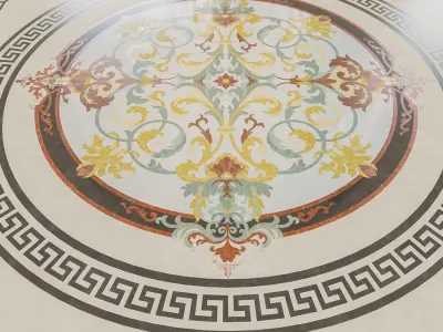 Waterjet Medallion Marble C-001 3D model