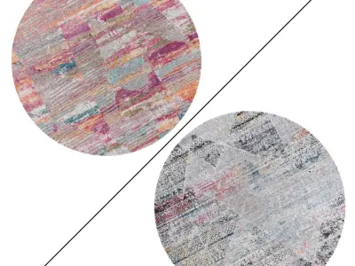 Round Rug Set 271 3D model