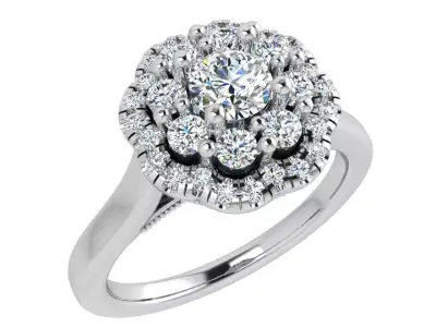 Flower Diamond Ring 3665 3D print model