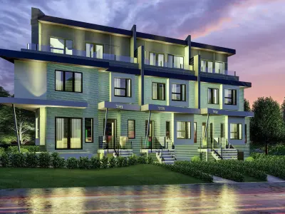 Apartment building 3d sketchup model 3D model